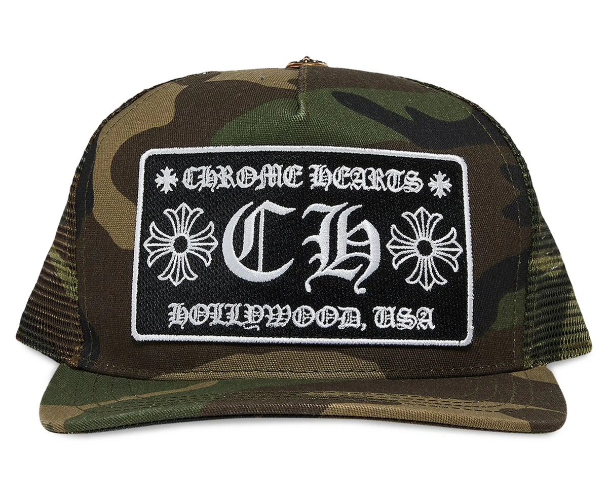 Chrome Hearts CH Hollywood Trucker Hat Camo