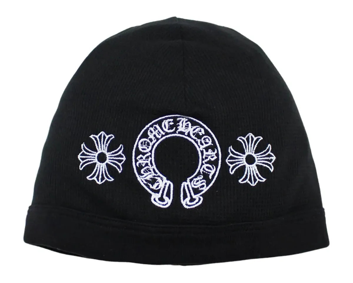 Chrome Hearts Horseshoe Skull Cap Beanie Black