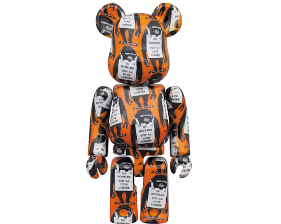 Bearbrick Monkey Sign 400% Orange