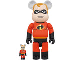 Load image into Gallery viewer, Bearbrick Disney Pixar Mr. Incredible 100% &amp; 400% Set
