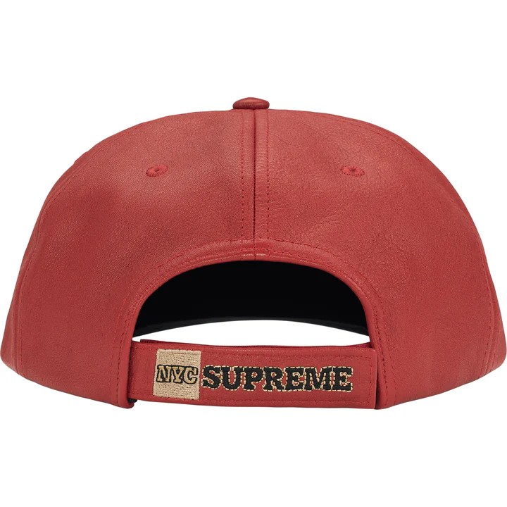 Supreme New York Leather 6-Panel Red