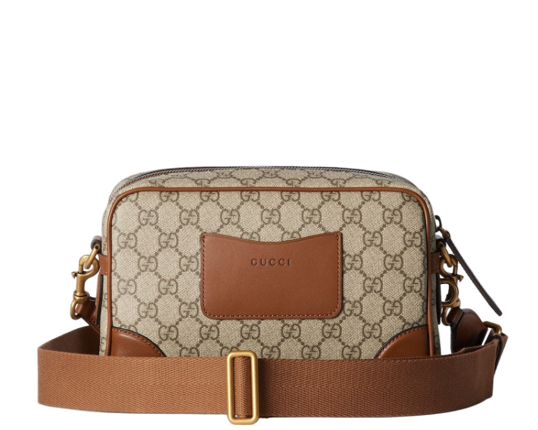 GUCCI GG Emblem small crossbody bag Beige