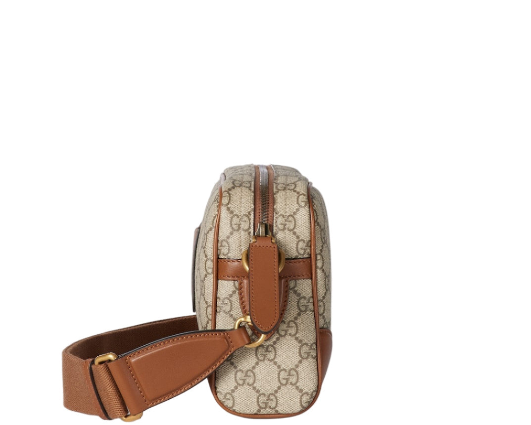 GUCCI GG Emblem small crossbody bag Beige