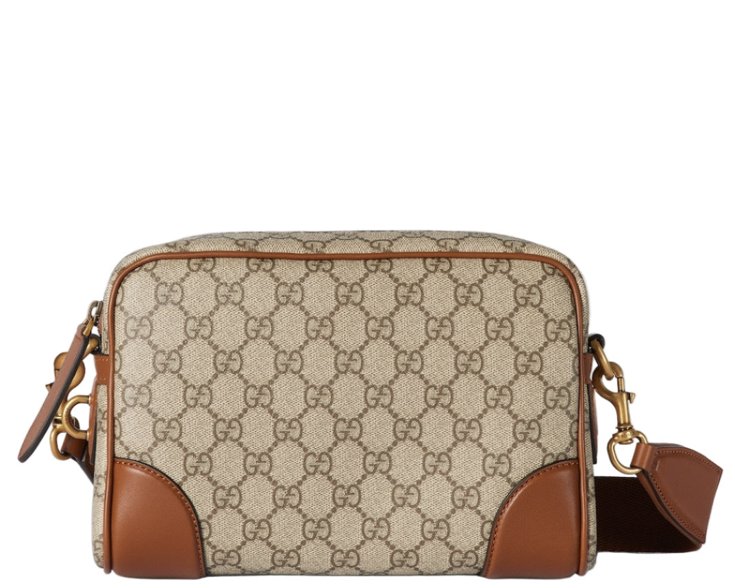 GUCCI GG Emblem small crossbody bag Beige