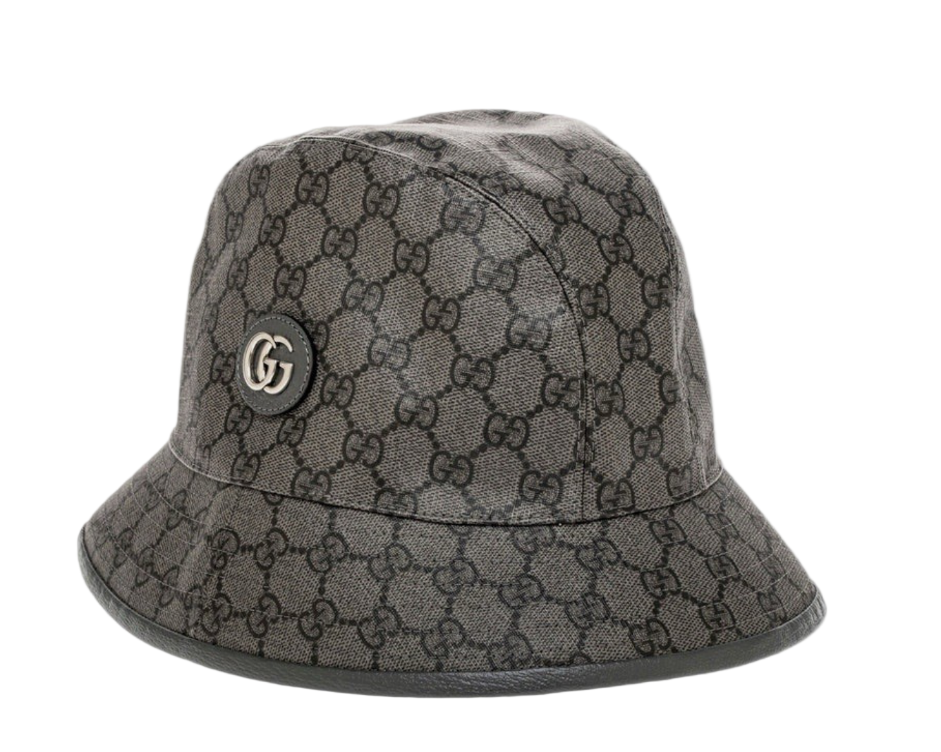 Gucci GG Supreme Hat Bucket Fedora Grey Black Graphite Monogram