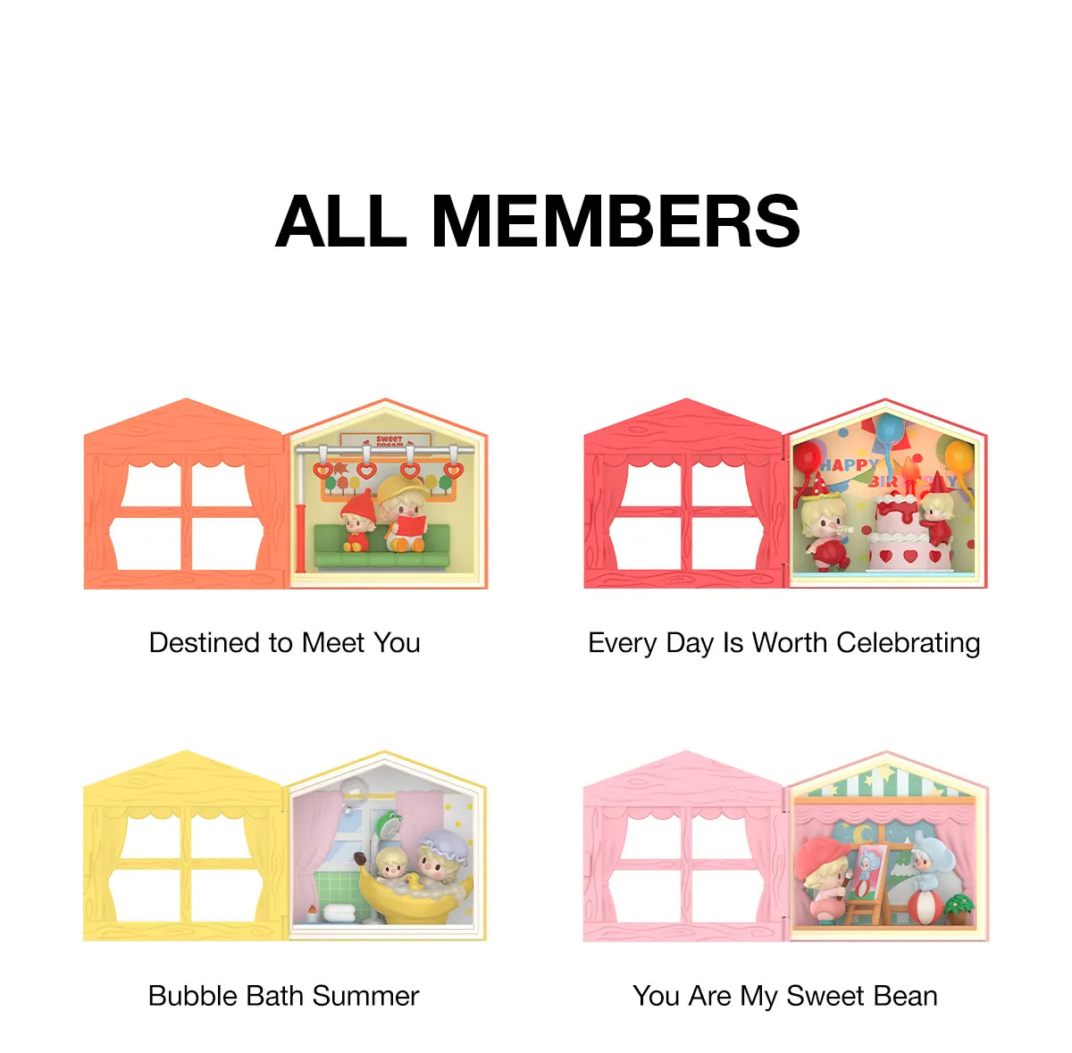 Popmart Sweet Bean Celebrate Ordinary Days Series Scene Sets Blind box (Sold per piece)