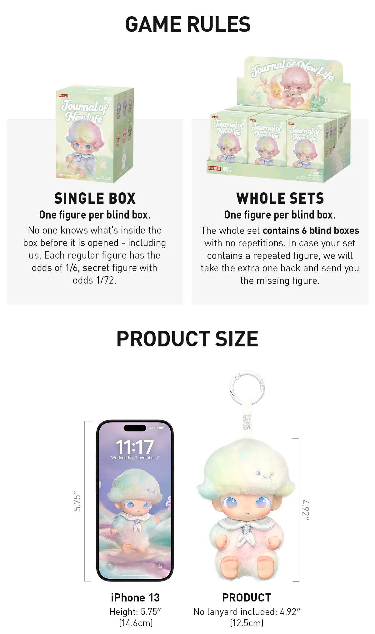 Popmart DIMOO Journal of New Life Series-Vinyl Plush Pendant Blind Box (Sold per piece)