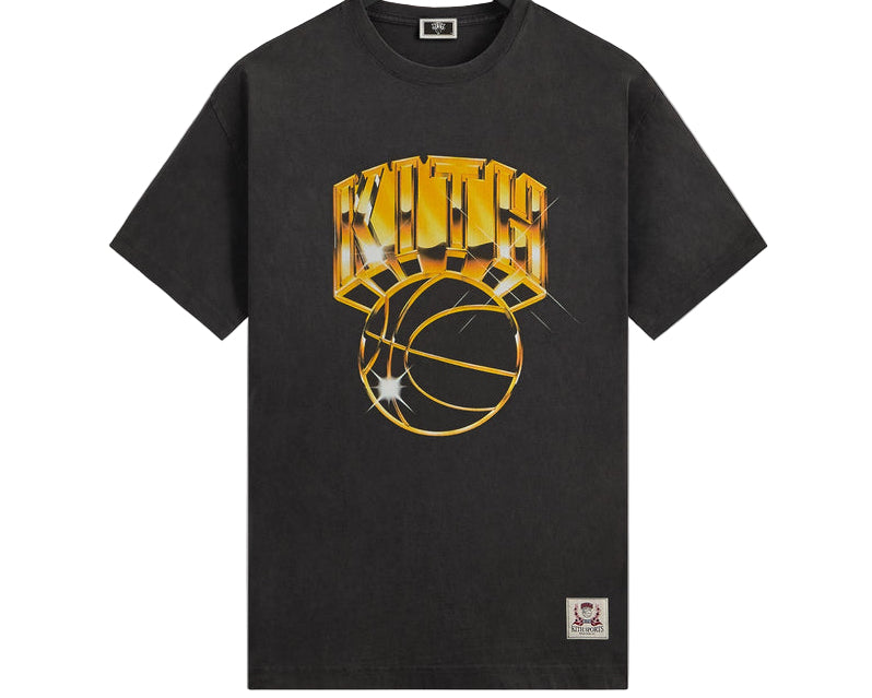 Kith x New York Knicks Gold Vintage Jones Tee Black