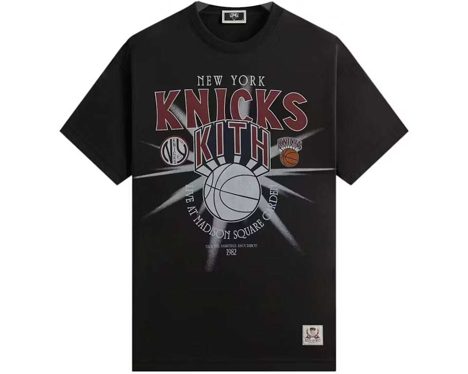 Kith x New York Knicks Madison Square Garden Burst Jones Tee Black