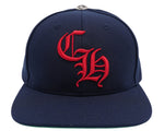 Load image into Gallery viewer, Chrome Hearts Embroidered Baseball Wool Hat Navy Red
