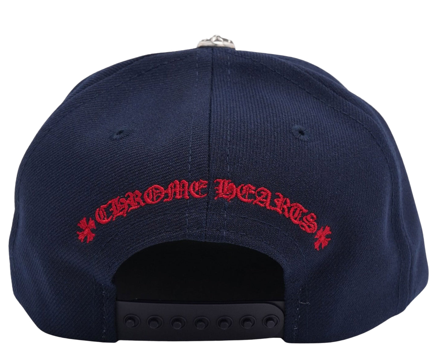 Chrome Hearts Embroidered Baseball Wool Hat Navy Red