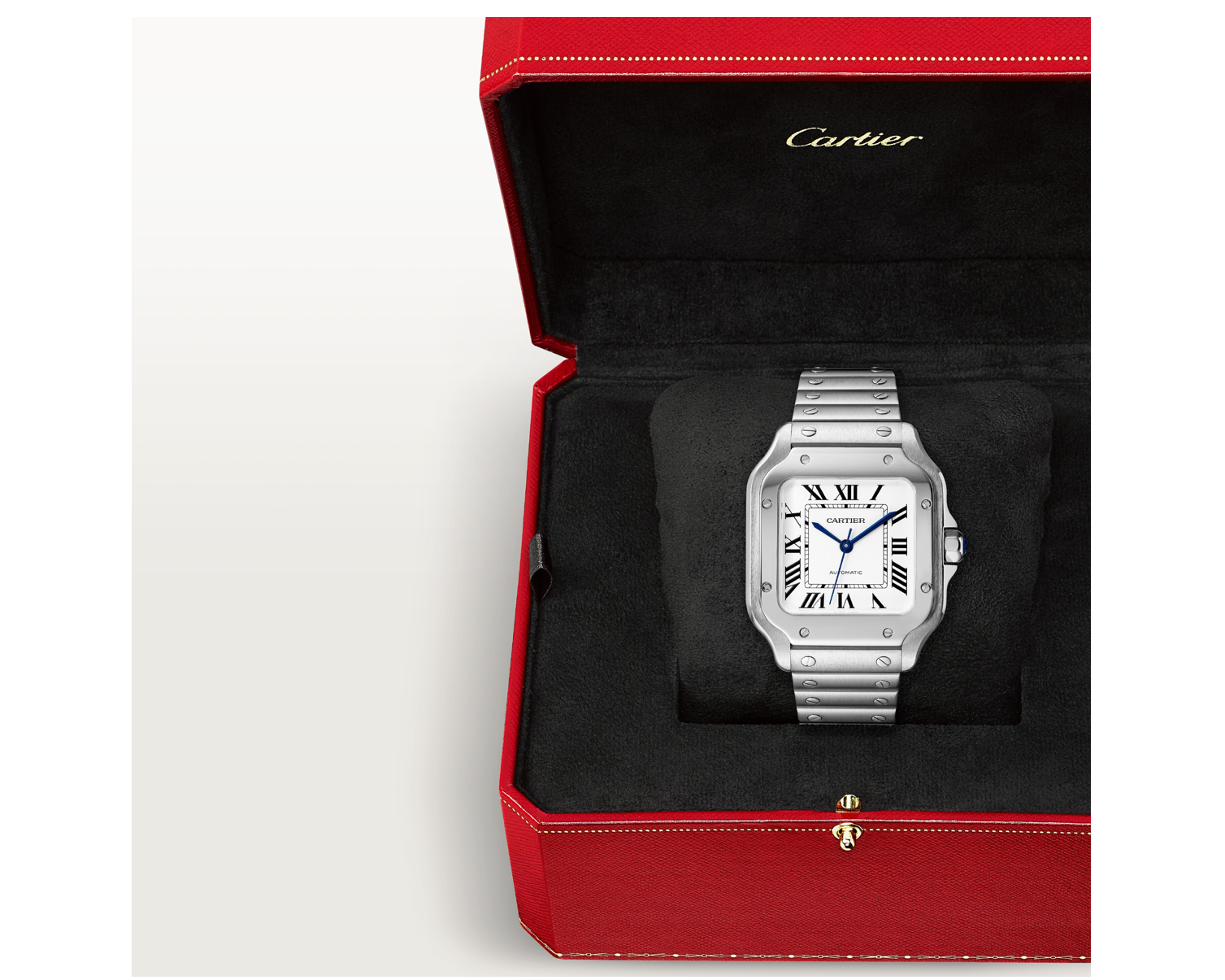 Cartier Santos Medium White Dial Fullset