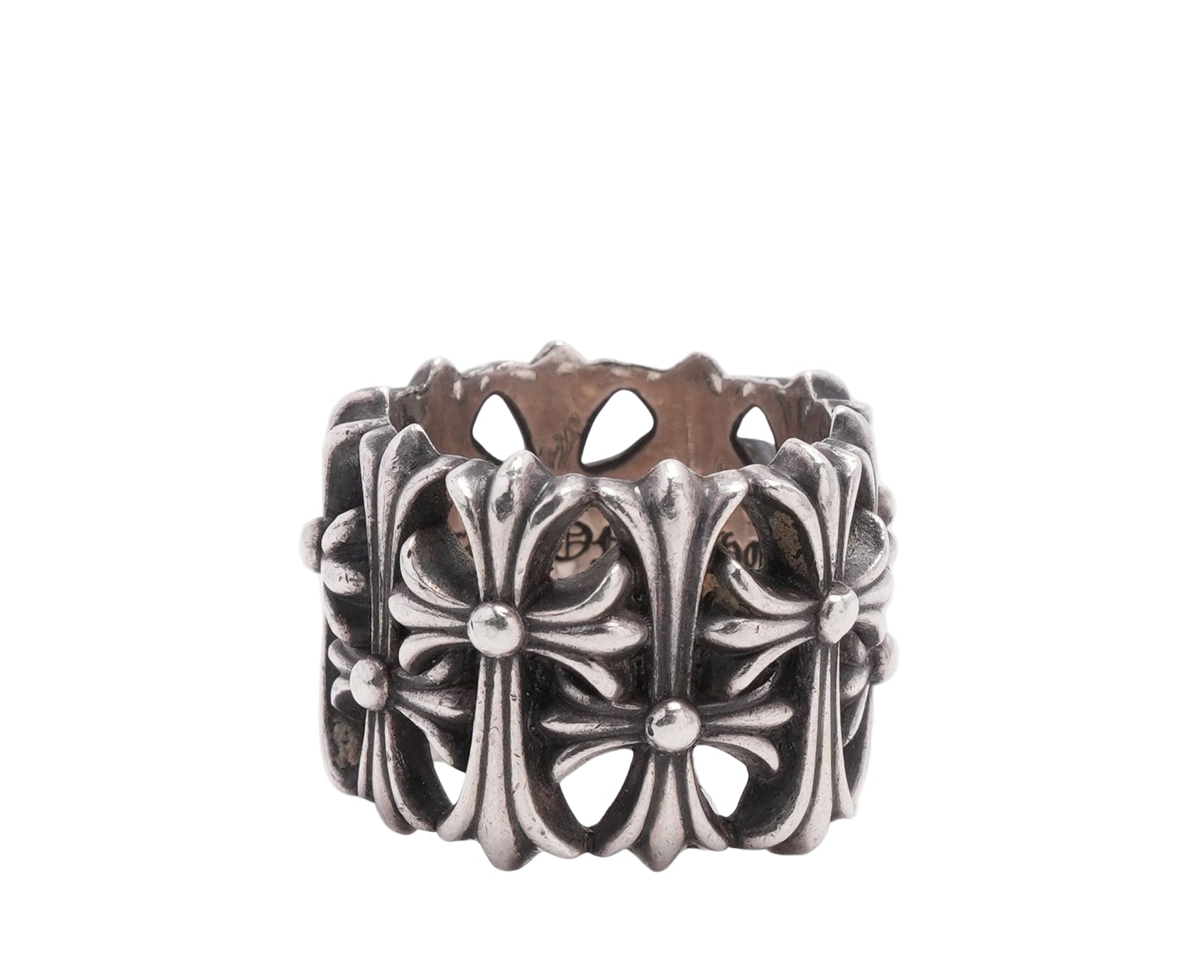 Chrome Hearts Silver Cemetery Cross Ring