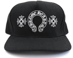 Load image into Gallery viewer, Chrome Hearts Horseshoe Denim Baseball Hat Black
