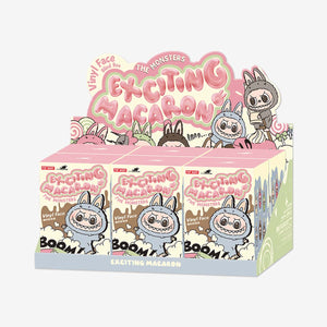 POP MART Labubu The Monsters Exciting Macarons Vinyl Face Blind Box Set (6pcs)