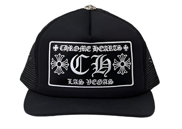 Chrome Hearts CH Las Vegas Trucker Hat Black/Black – shoegamemanila Chrome Hearts CH Las Vegas Trucker Hat Black/Black – shoegamemanila