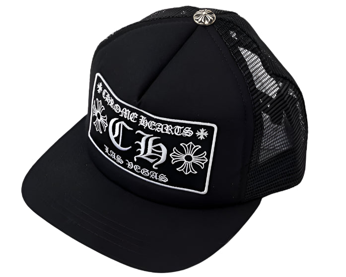Chrome Hearts CH Las Vegas Trucker Hat Black/Black