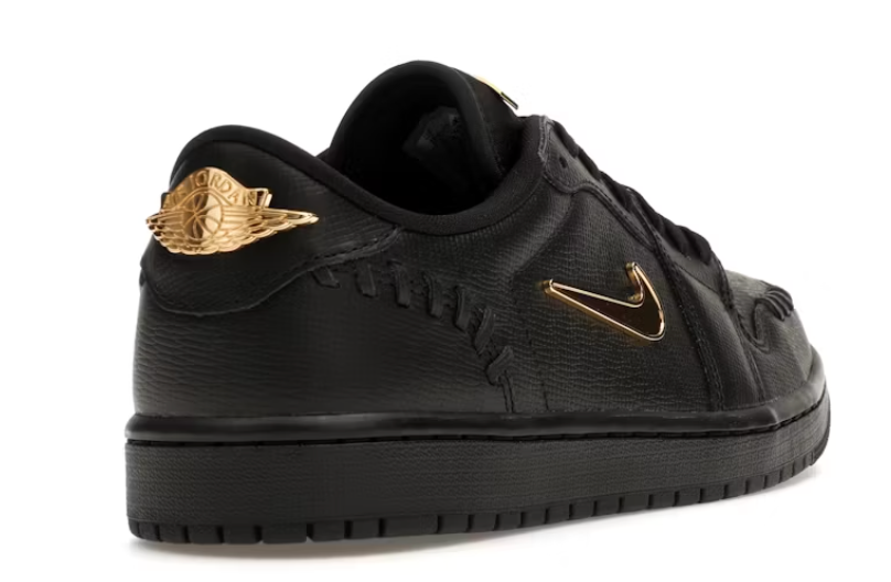 Jordan 1 Low Method of Make Black Metallic Gold (Women's)