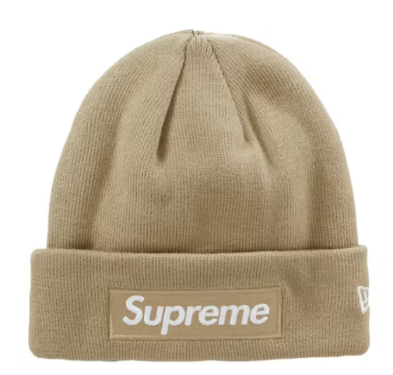 Supreme New Era Box Logo Beanie (FW23) Dark Sand