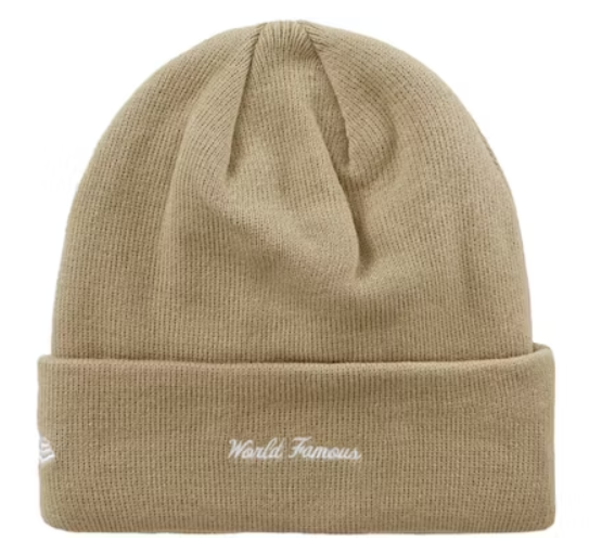 Supreme New Era Box Logo Beanie (FW23) Dark Sand