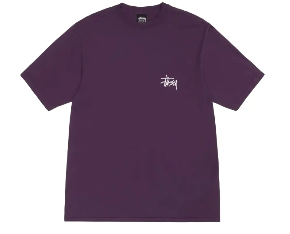 STUSSY Basic Pigment Dyed Tee Purple