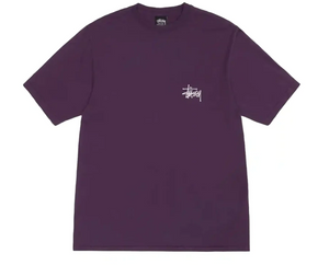 STUSSY Basic Pigment Dyed Tee Purple