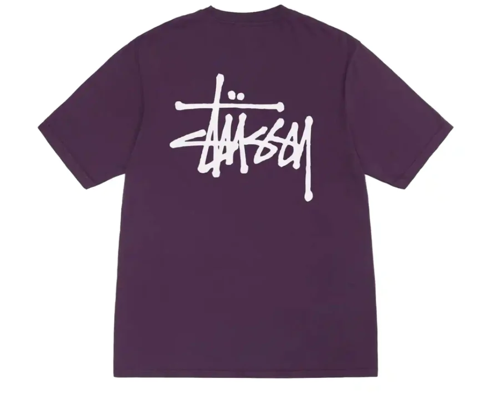 STUSSY Basic Pigment Dyed Tee Purple