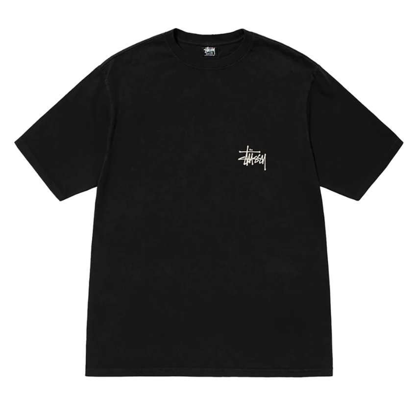 STUSSY Built Tough Pigment Dyed Tee Black