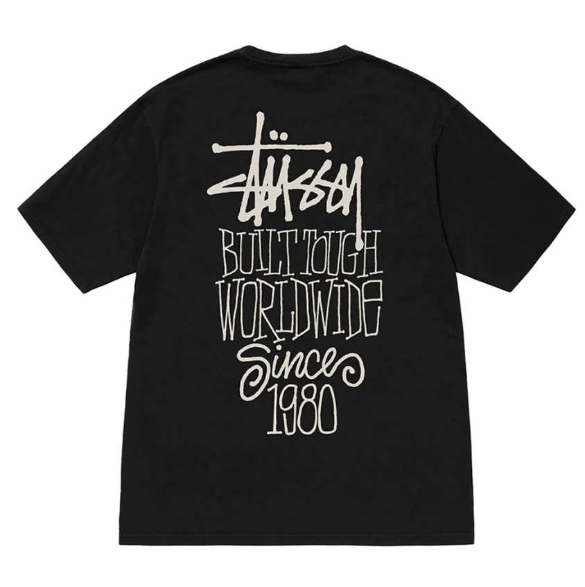 STUSSY Built Tough Pigment Dyed Tee Black – shoegamemanila STUSSY Built Tough Pigment Dyed Tee Black – shoegamemanila