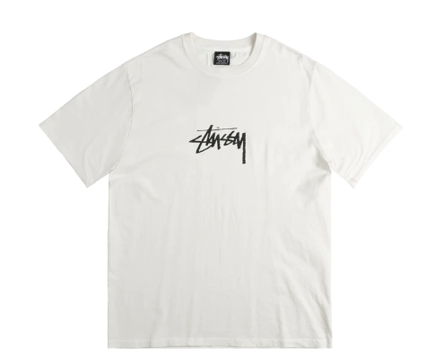 STUSSY Small Stock Pigment Dyed Tee Natural