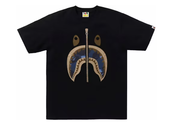 BAPE Color Camo Shark Tee (SS24) Black/Navy