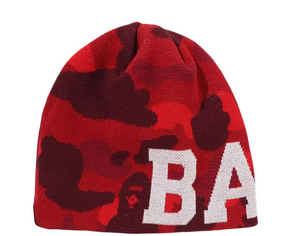 BAPE Color Camo Knit Cap 'Red'