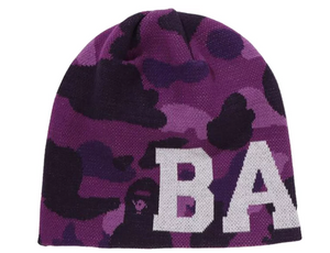 BAPE Color Camo Knit Cap 'Purple'