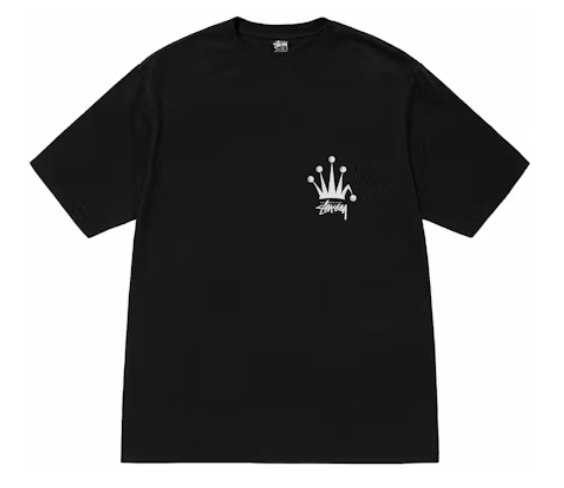Stussy Regal Crown Pigment Dyed Black Tee – shoegamemanila Stussy Regal Crown Pigment Dyed Black Tee – shoegamemanila