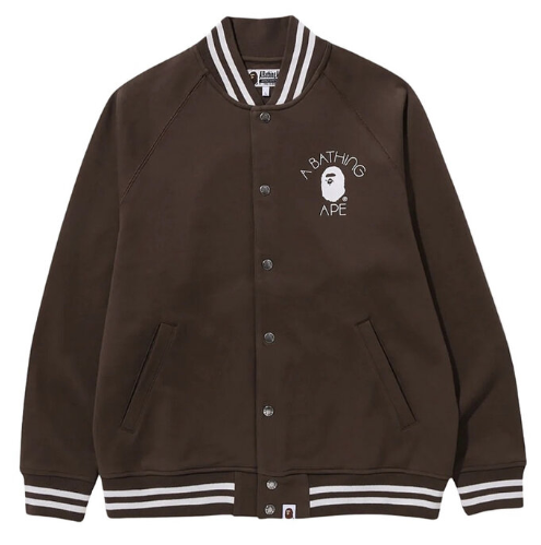 BAPE NEW YEAR VARSITY JACKET BROWN