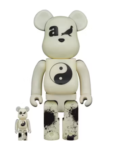 Bearbrick x atmos x Staple #4 100% & 400% Set Glow