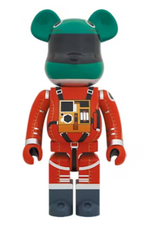 Load image into Gallery viewer, Bearbrick 2001: a space odyssey Space Suit Green Helmet &amp; Orange Suit 1000%
