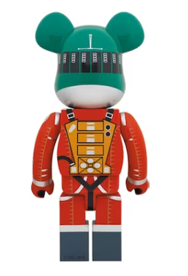 Bearbrick 2001: a space odyssey Space Suit Green Helmet & Orange Suit 1000%