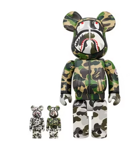 Bearbrick BAPE(R) x Canada Goose Shark 100% & 400% Set