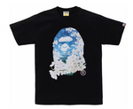 Load image into Gallery viewer, BAPE Sakura Photo Ape Head (SS24) Black Tee
