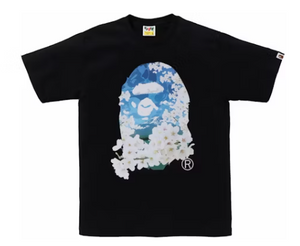 BAPE Sakura Photo Ape Head (SS24) Black Tee