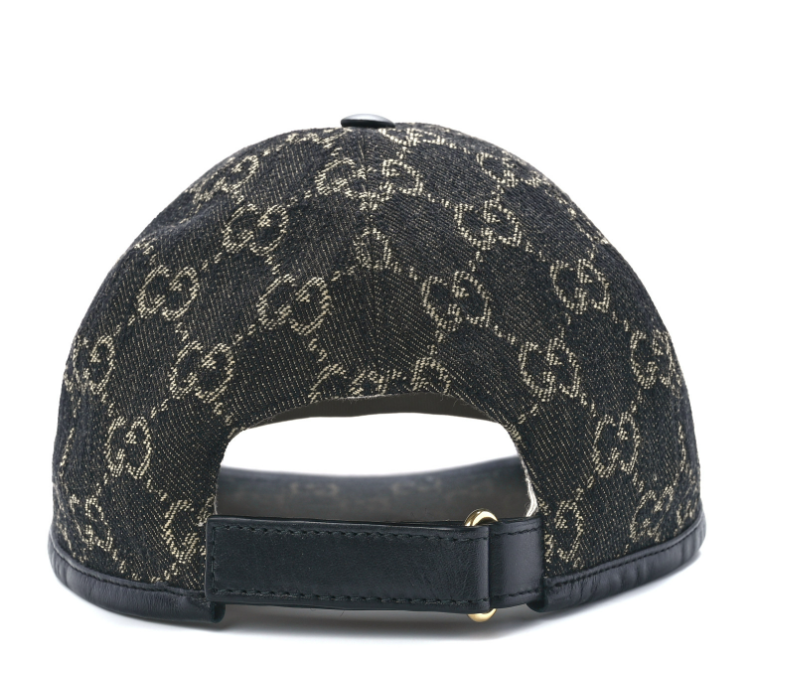 GUCCI GG Denim Baseball Cap Black Ivory