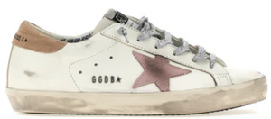 Golden Goose Super-Star Pink Optic White Antique