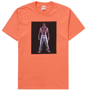 Supreme Tupac Hologram Tee Neon Orange