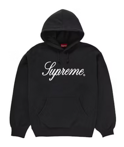 Supreme Embroidered Logo Hoodie in Grey outlet