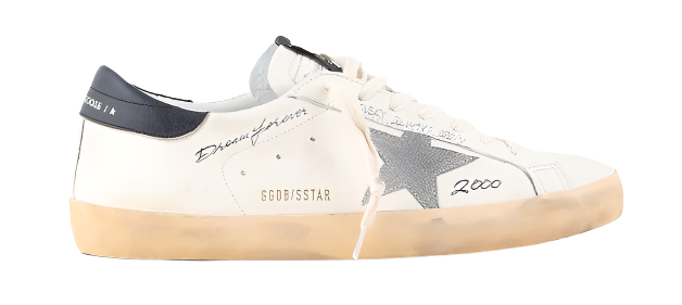 Golden Goose White Silver Dark Blue Super-Star (MEN)