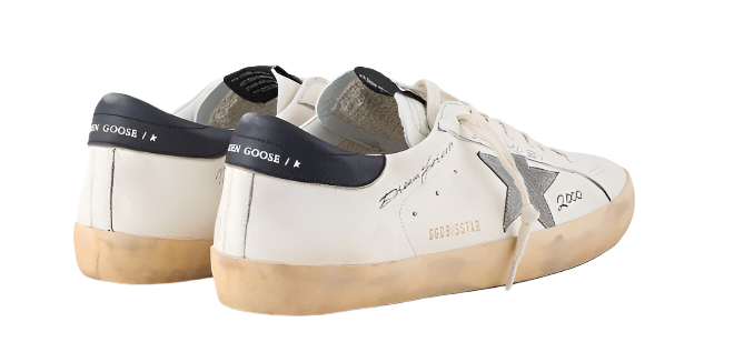 Golden Goose White Silver Dark Blue Super-Star (MEN)