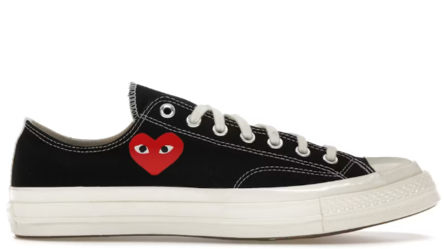 Converse Chuck Taylor All Star 70 Ox Comme des Garcons PLAY Single Small Heart Black
