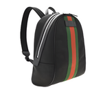 Load image into Gallery viewer, Gucci Black Web Stripe Canvas Backpack
