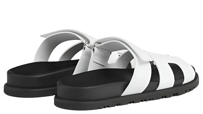 Hermes Chypre Sandal Blanc Calfskin Leather (Women's)